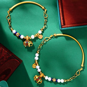 宫里的世界 珍珠太平有象手镯 亲子款手镯 儿童手镯 成人手镯