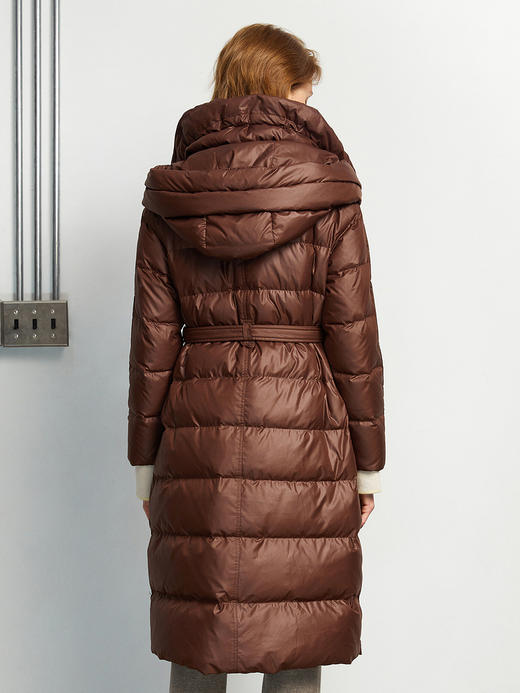 INSUN恩裳冬季新款轻盈保暖腰带设计百搭白鹅绒羽绒服9C31508700 商品图4