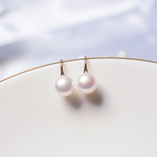 【耳环】925纯银镀金银色强光天然淡水珍珠耳环 商品图8