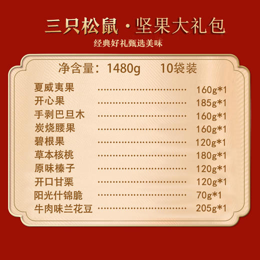 三只松鼠坚果礼盒1480g/盒【2022联想员工春节】 商品图1