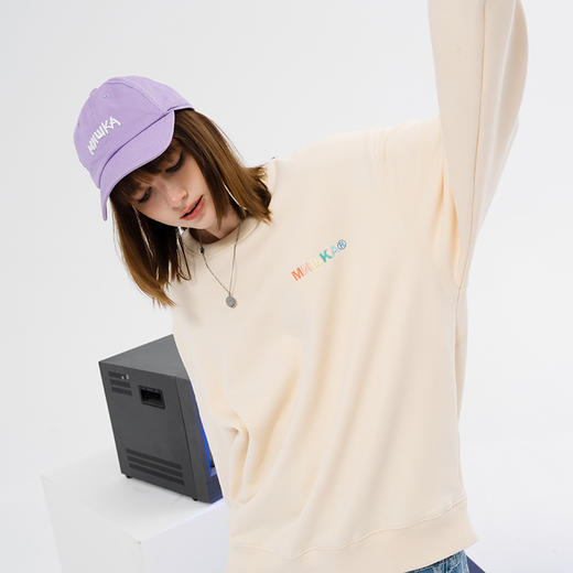 MISHKA2022春夏新品 KA爷涂鸦熊圆领套头卫衣男女同款M21100461M 商品图3