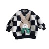 【亲子加绒卫衣】2021冬季新款女宝宝韩版羊羔毛加厚套头卡通格子上衣 商品缩略图4