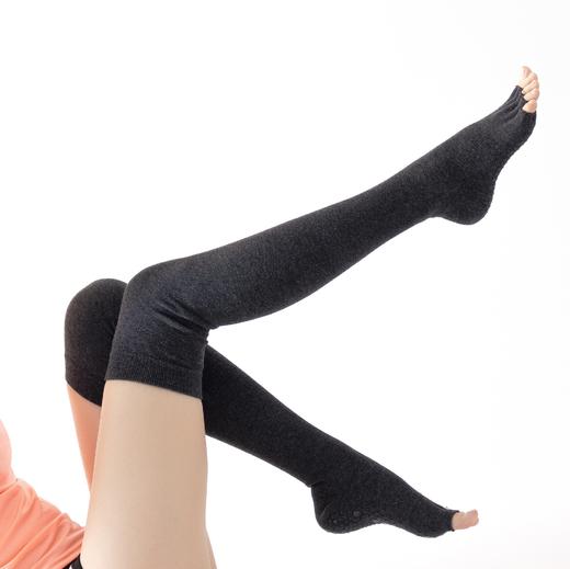 【保暖护腿防滑】新款过膝长筒瑜伽袜子五指地板袜舞蹈袜普拉提袜   XY000过膝瑜伽袜 商品图10