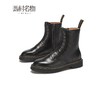 西村名物秋冬靴子粗高跟英伦百搭皮靴短靴切尔西靴T29DC44981 商品缩略图0