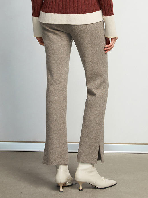 INSUN恩裳冬季新款时尚中性色系裤子经典百搭绵羊毛西裤女9c31520230 商品图3