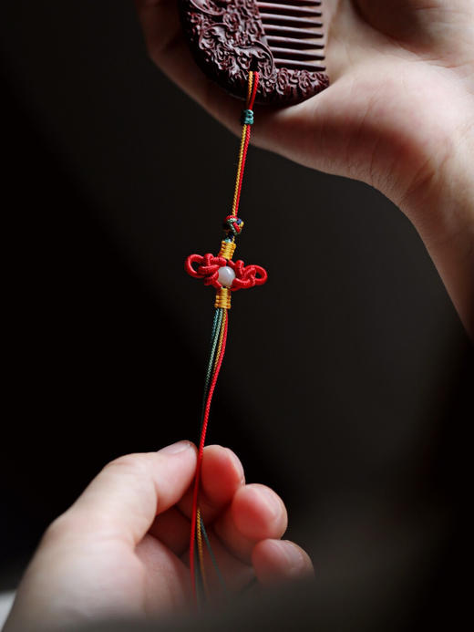 【青山特惠】小叶紫檀【五福】木梳.发梳.礼盒装s16 商品图3