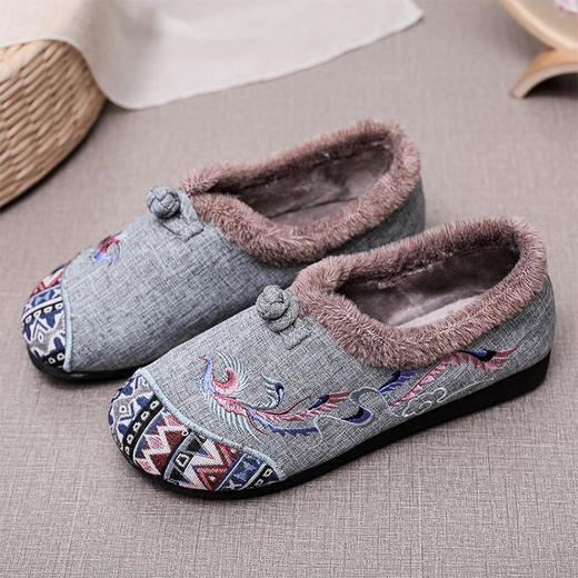 老北京布鞋，毛口防滑平底民族风加绒中年妈妈绣花鞋BS2022-120 商品图7
