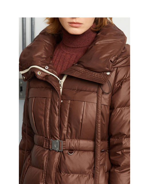 INSUN恩裳冬季新款轻盈保暖腰带设计百搭白鹅绒羽绒服9C31508700 商品图1