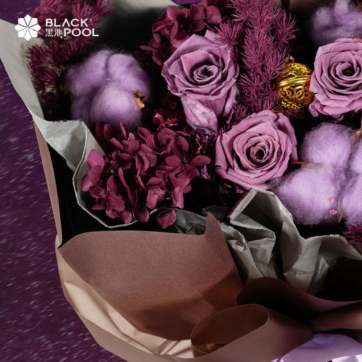 仅限龙岗、罗湖、龙华配送【永生守护花】愿你一世长安，拥抱锦绣前程  绣球/蓬莱松/玫瑰花/水晶草/宫铃/棉花 商品图1