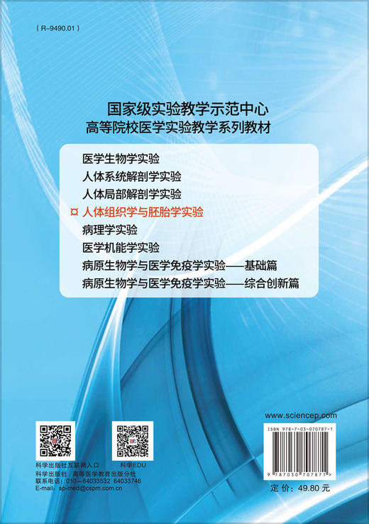 人体组织学与胚胎学实验/魏建峰 孙申 王蕾 商品图1