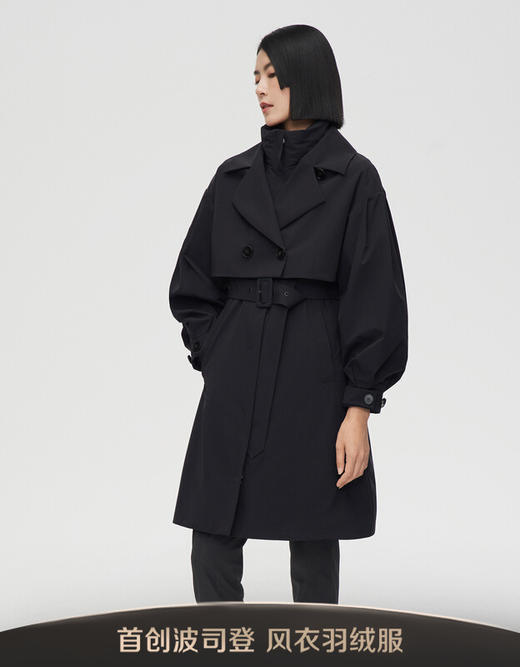 2021年冬季新款女中长款商务系列英伦显瘦气质90鹅绒B10144272 商品图1