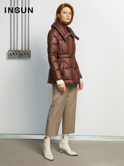 恩裳冬季新款白鹅绒舒适保暖修身短款设计羽绒服9c31508690 商品图3