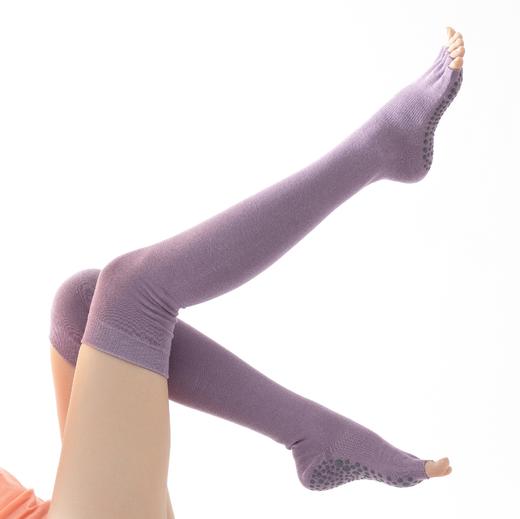 【保暖护腿防滑】新款过膝长筒瑜伽袜子五指地板袜舞蹈袜普拉提袜   XY000过膝瑜伽袜 商品图12