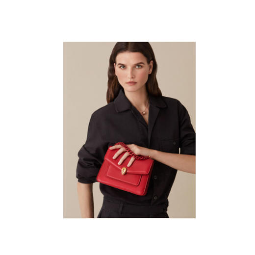 BVLGARI 宝格丽 SERPENTI FOREVER 斜挎包 女士单肩包 红色 290763 商品图3