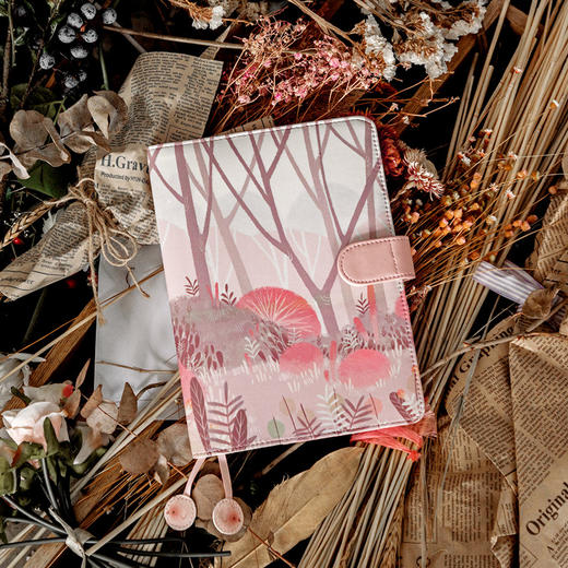 广博手账本(红树林）A5DTB6048少女心PU皮面本小清新记事本随身记录本文艺青年日记本学生自律打卡本效率计划日程本 商品图0