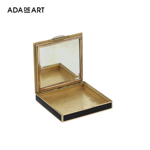 馆藏eu20a712梵克雅宝minaudière百宝匣18k金珐琅钻石补妆化妆镜盒