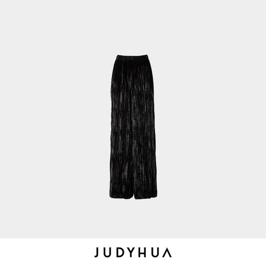 JUDYHUA 质感丝绒褶皱长裤 JHC1K289 商品图3