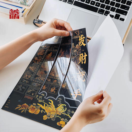 广东省博物馆潮州木雕发财就手创意文件夹 商品图2
