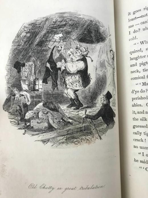 1841年 休利特·约瑟夫《彼得·普里金斯》（全3卷） Phiz菲兹11幅插图 真皮精装32开 商品图10