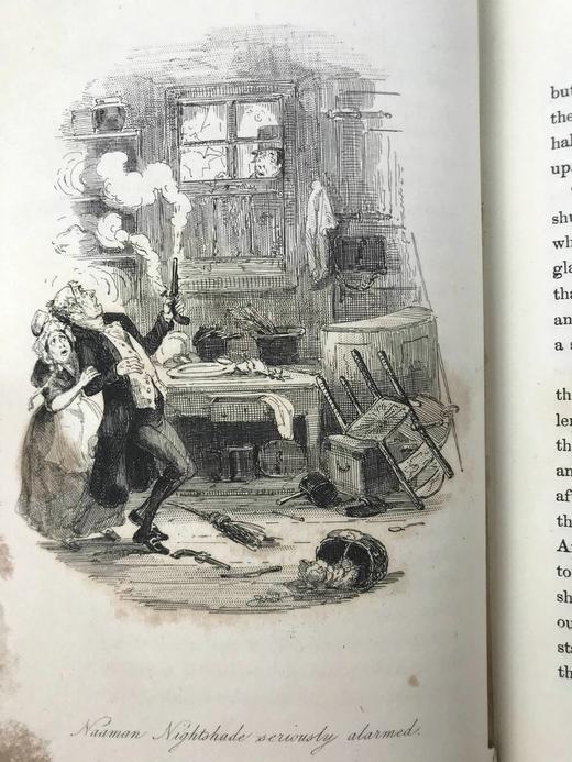 1841年 休利特·约瑟夫《彼得·普里金斯》（全3卷） Phiz菲兹11幅插图 真皮精装32开 商品图9