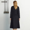 INSUN恩裳新品长款藏蓝大衣9c31580066 商品缩略图3