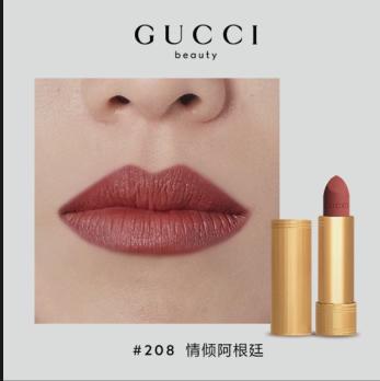 GUCCI古驰倾色绒雾唇膏金管哑光口红#25 #505 #208 商品图5