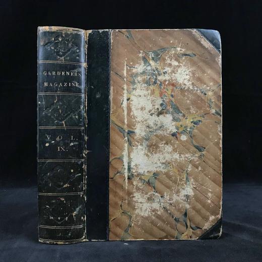 1833年 园丁杂志 近百幅版画插图 真皮精装大32开 商品图0