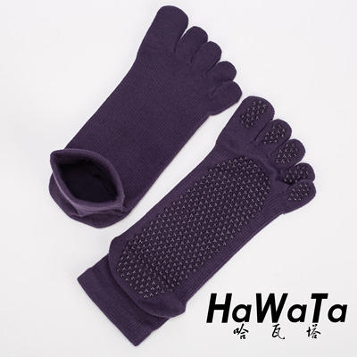 《十双包邮》哈瓦塔秋冬单面圆点五指防滑止滑全棉瑜伽袜 商品图1