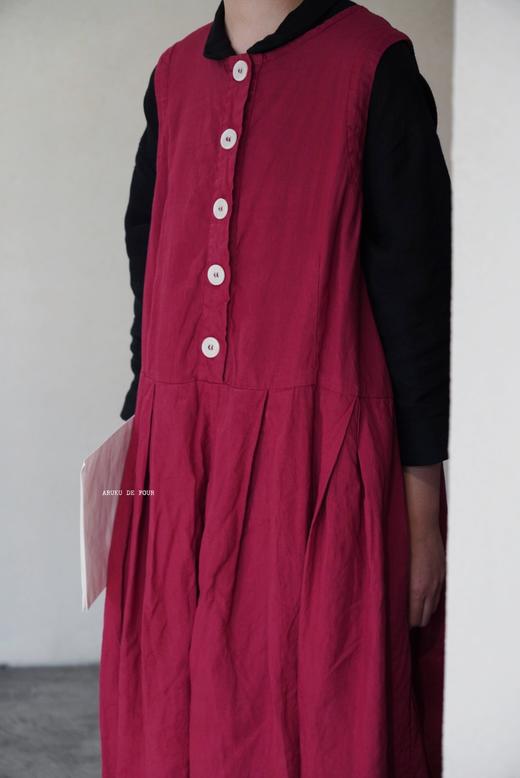 Gauze亚麻/黑长袖连衣裙 商品图8