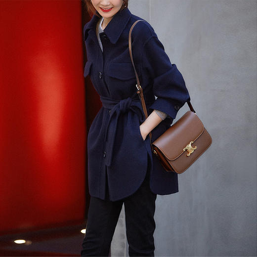 裁缝学苑AG230 显瘦双面羊绒大衣纸样2021新款短外套女装打版图纸 商品图1