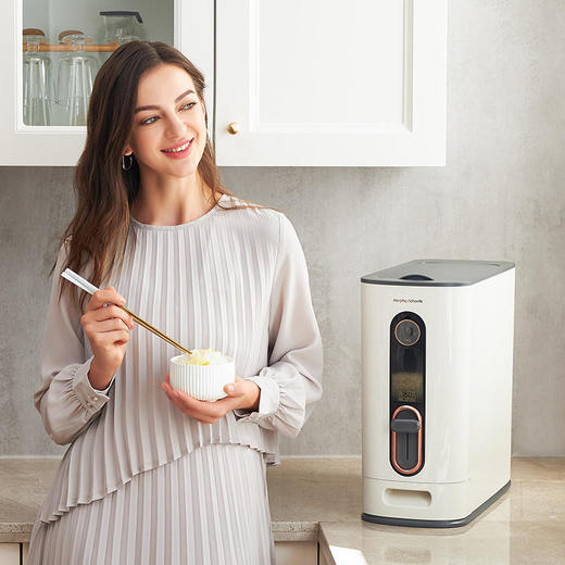 摩飞米桶家用防虫防潮密封面粉储存罐米缸米箱12公斤装收纳盒带盖MR2090 商品图1