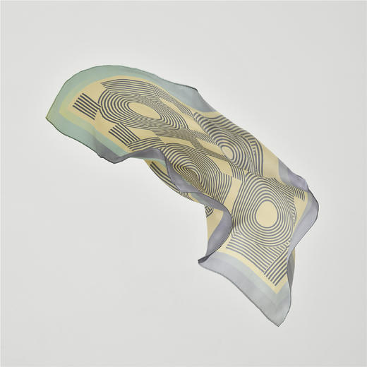 见南花x双成记 花砖印花真丝双面中方巾100%桑蚕丝 企业定制礼品 商品图1