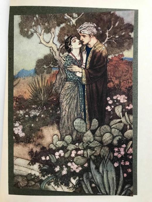 埃德蒙·杜拉克12幅彩色手工贴图！约20世纪早期 鲁拜集 精装32开 商品图14