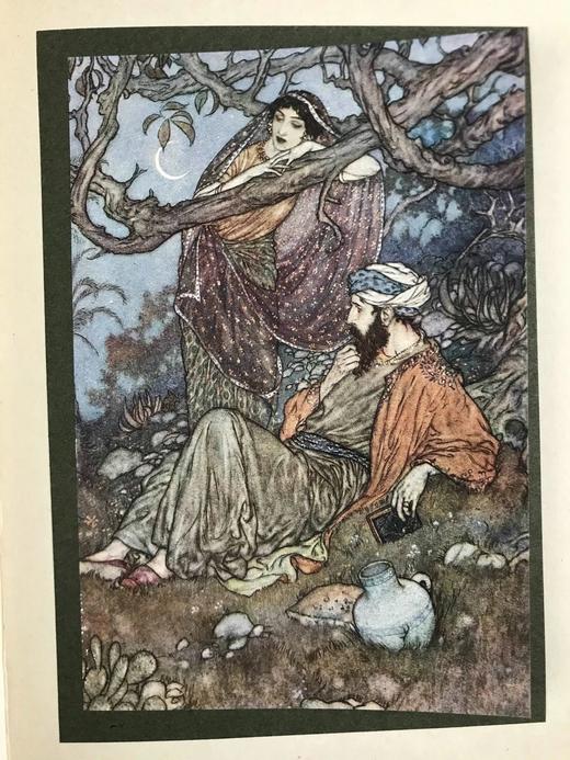 埃德蒙·杜拉克12幅彩色手工贴图！约20世纪早期 鲁拜集 精装32开 商品图6