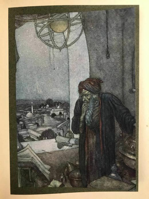 埃德蒙·杜拉克12幅彩色手工贴图！约20世纪早期 鲁拜集 精装32开 商品图8