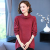 大码毛衣女纯色高领堆堆领宽松大码胖MM休闲厚毛衣秋冬款女装 LZ2812 商品缩略图0