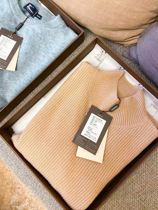 【羊绒天花板-内蒙赤峰罕山有机羊绒】世界奢侈品loropiana中国合作伙伴定制款！世界Ding级羊绒！经典基础必备款！秋冬打底必入半高领/圆领羊绒衫女款【非质量问题不退不换】 商品图9