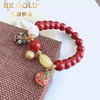 【预售15天】正品香港黄金『吞金兽一家三口朱砂手链』颜色丰富，色泽温润，触感细腻，华而不炫，贵而不显 10mm转运珠💯🔥古法铜鎏金吞金兽超级加持！！ 商品缩略图3