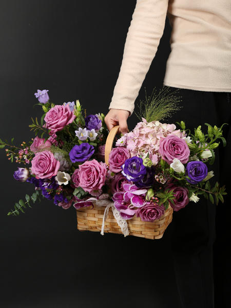 【温柔如水】混搭手提花篮 商品图0