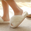 2双减5【2021网红新款交叉小兔绒拖鞋】OKSOO智庭室内居家保暖防滑棉拖鞋亲肤保暖 商品缩略图1