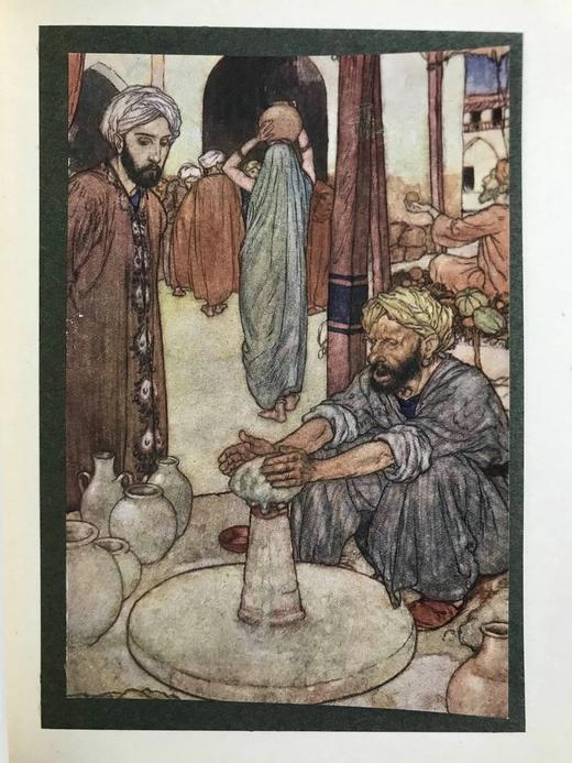 埃德蒙·杜拉克12幅彩色手工贴图！约20世纪早期 鲁拜集 精装32开 商品图13