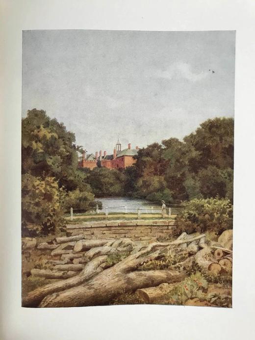 1909年 伍斯特郡风物志 著名水彩画家托马斯·丁道尔24幅彩色插图 漆布精装大32开 商品图8