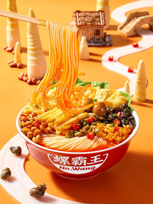 为世界做一碗口味还原柳州风味螺蛳粉！螺霸王螺蛳粉10包礼盒装 商品图0