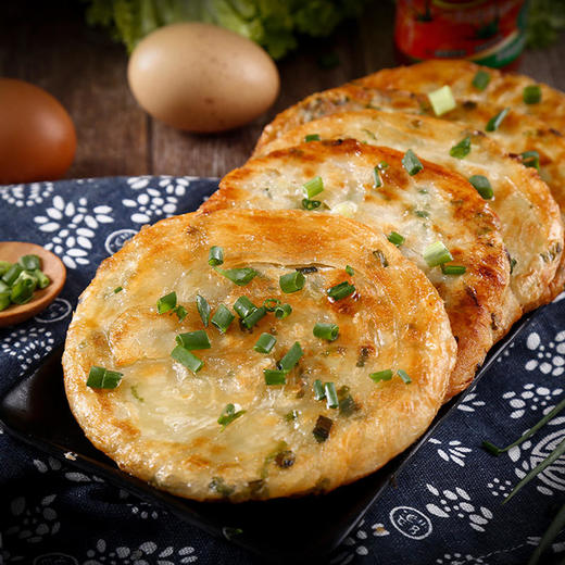 【妈妈的早餐味】香喷喷的葱油饼不用一滴油锅里煎一下就好吃特别添加黄油健康无添加，两口味：黄油葱油饼+黄油梅菜干饼，一份4袋20片，每一个口味各10片 商品图5