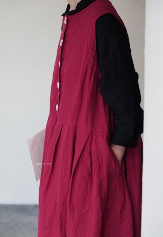 Gauze亚麻/黑长袖连衣裙 商品图9