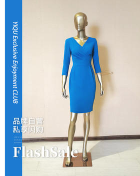 【特惠】YIQU |“美丽女人”连身裙（宝蓝）