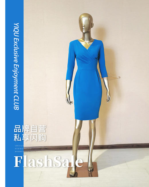 【特惠】YIQU |“美丽女人”连身裙（宝蓝） 商品图0