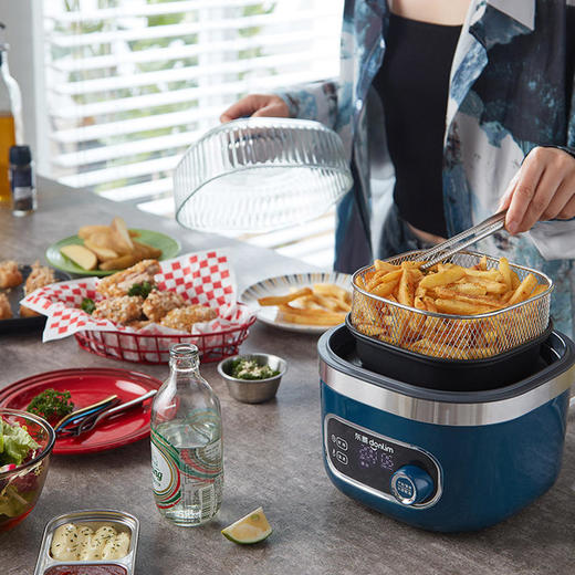 东菱空气炸锅家用多功能大容量智能无油电炸锅可换盘智能一键操作 商品图0