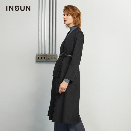 INSUN恩裳新品羊绒大衣9c31580016 商品图2