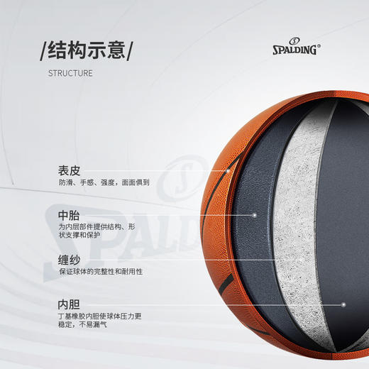 斯伯丁76-884Y Spalding Cyclone 7# PU Ball 商品图3